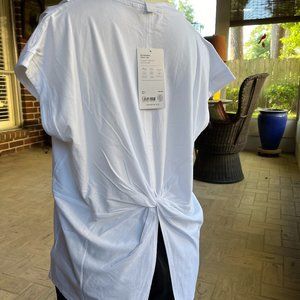 White Athleta Outbound Twist Tee Medium